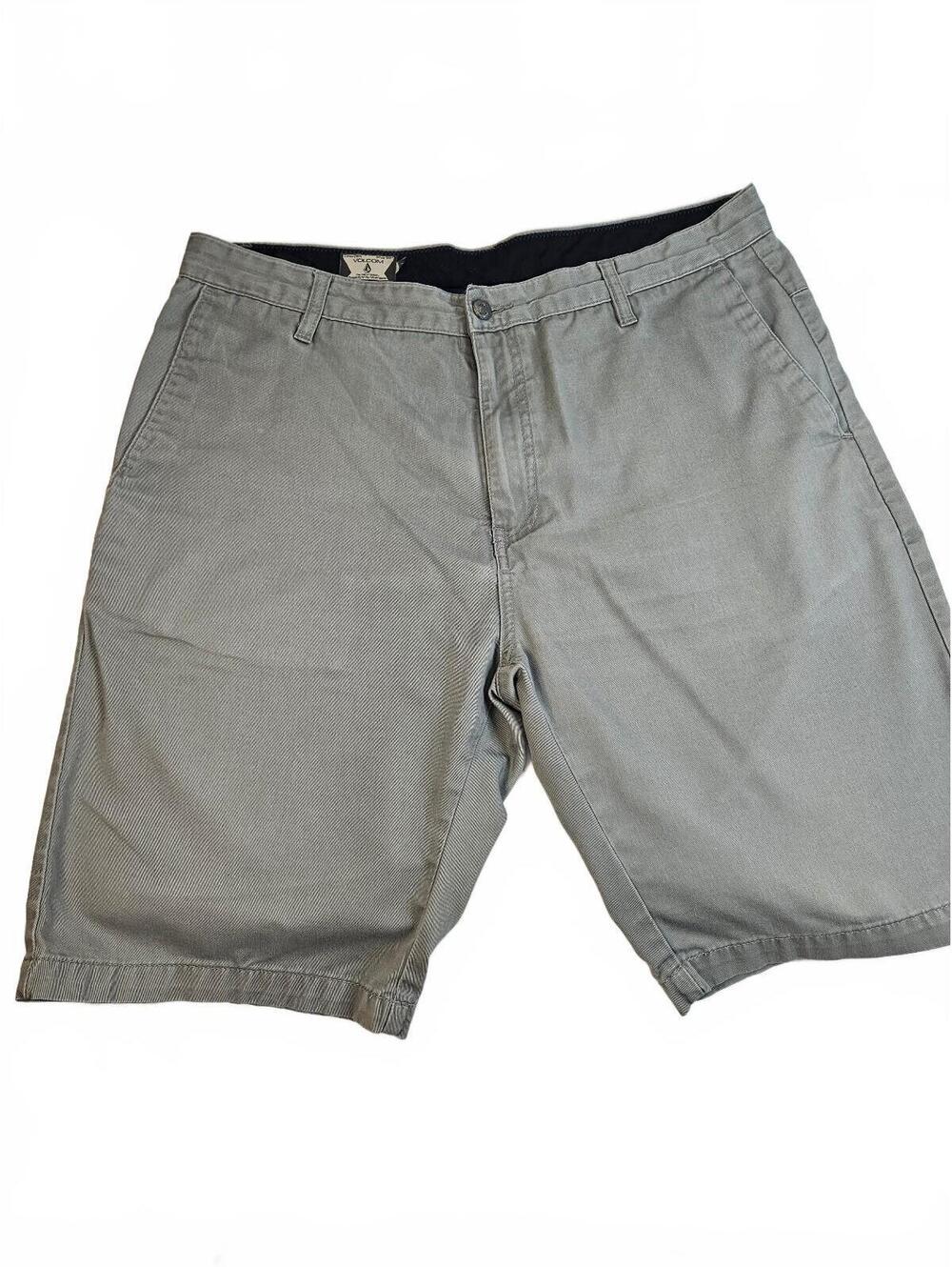 Volcom Men's Gray Chino Walk-Shorts Size 36 Skatewear Beach Casual Gorpcore
